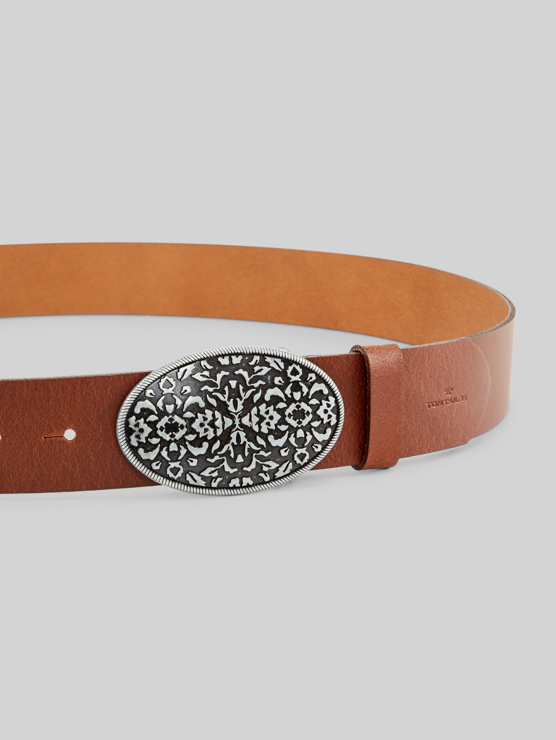 TTTAYLOR Plus Size - Leather belt with belt buckle - light brown uni - Front product view