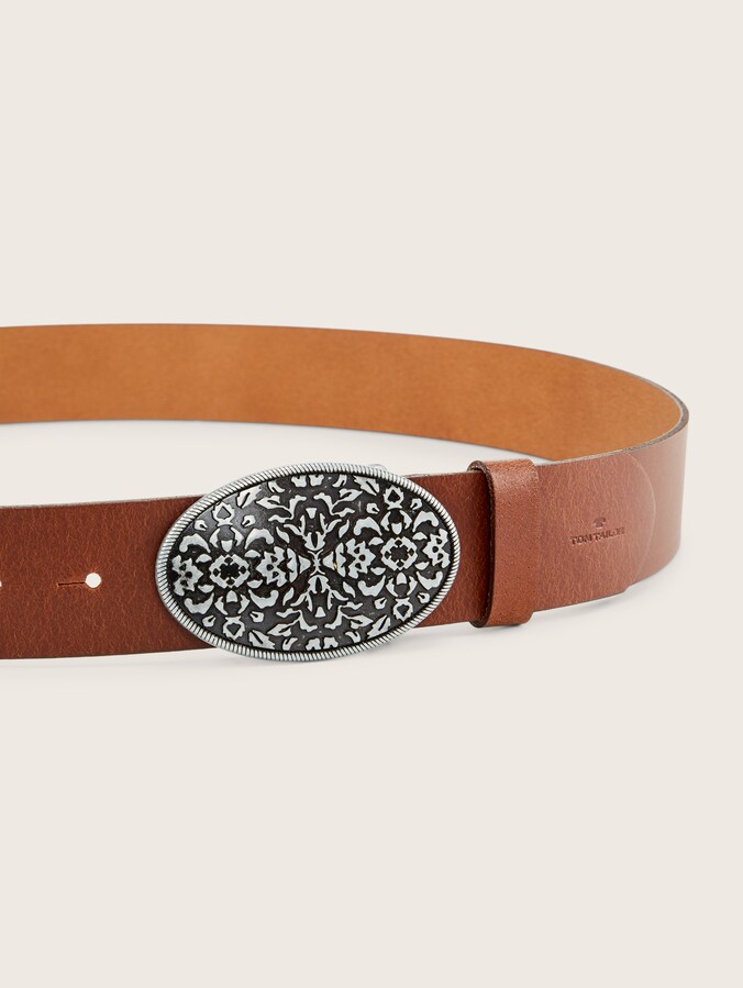 TTTAYLOR Plus Size - Leren riem met gesp door Women, light brown uni