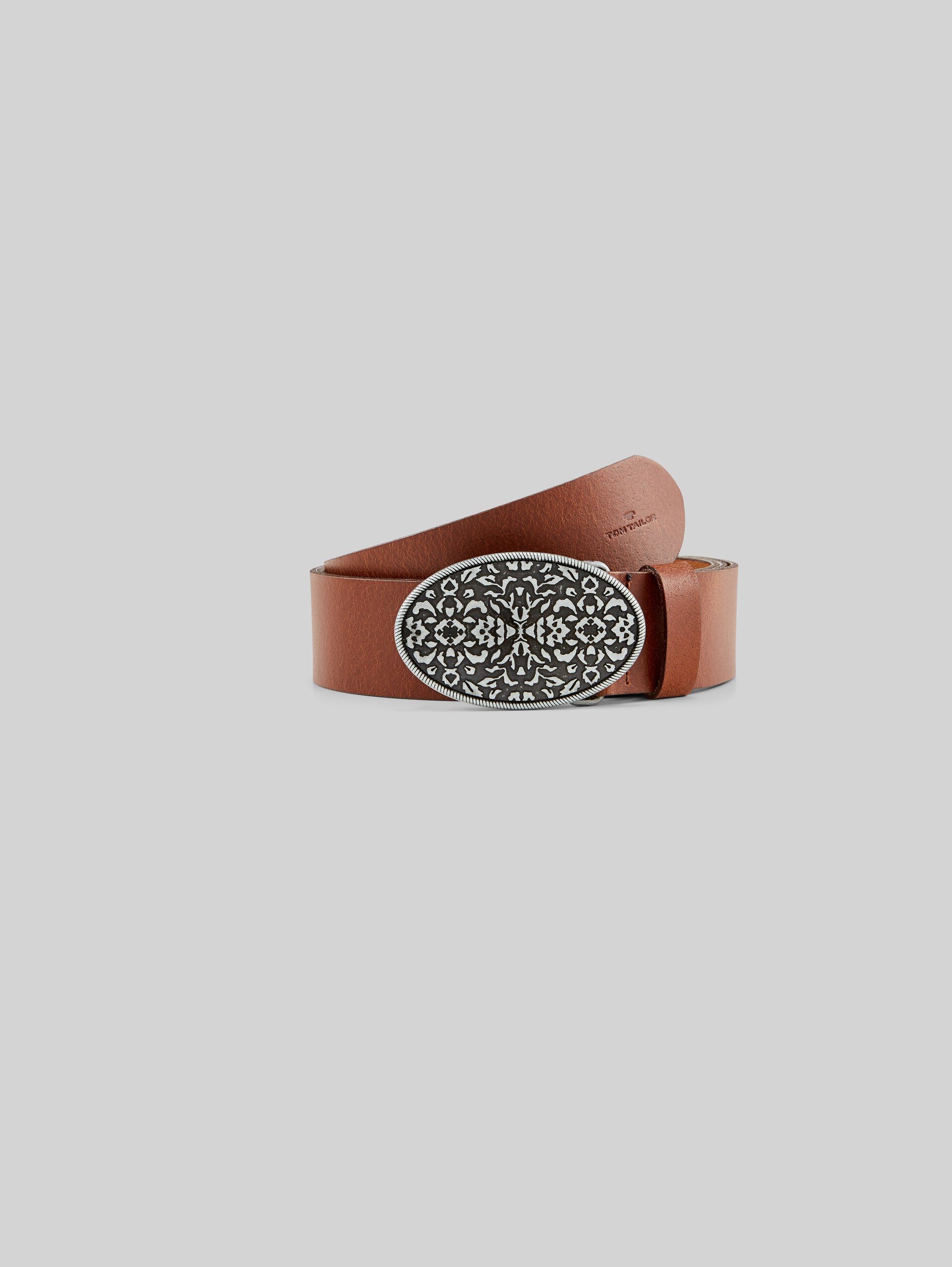 TTTAYLOR Plus Size - Leather belt with belt buckle - light brown uni - Product view from top 