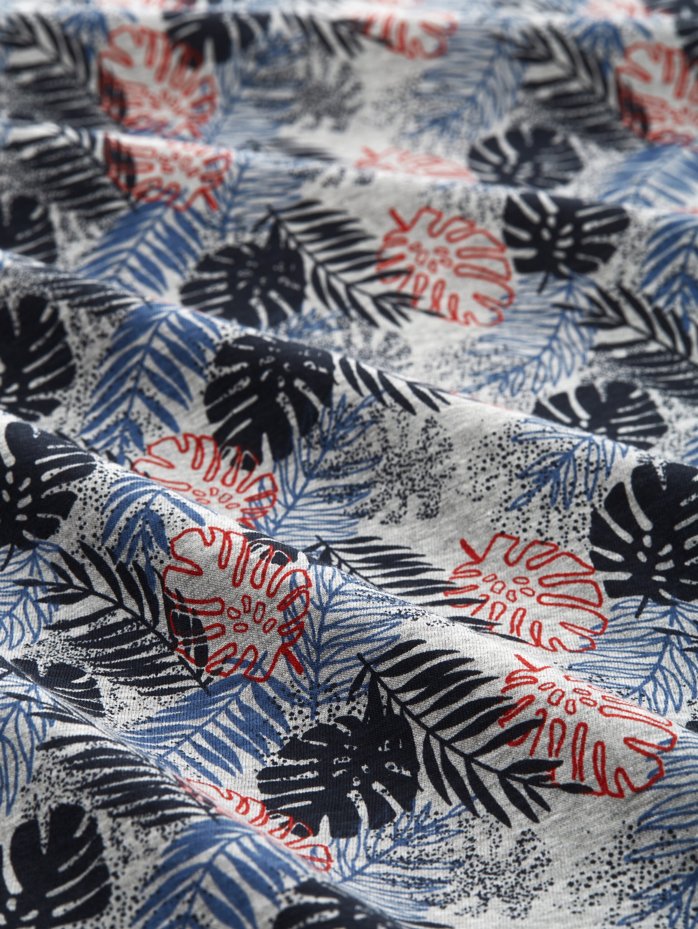 Gemusterter Kurz-Pyjama - white allover - Material-Ansicht