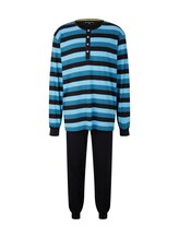 Selected, Pyjama set with a striped top by Tom Tailor, blue