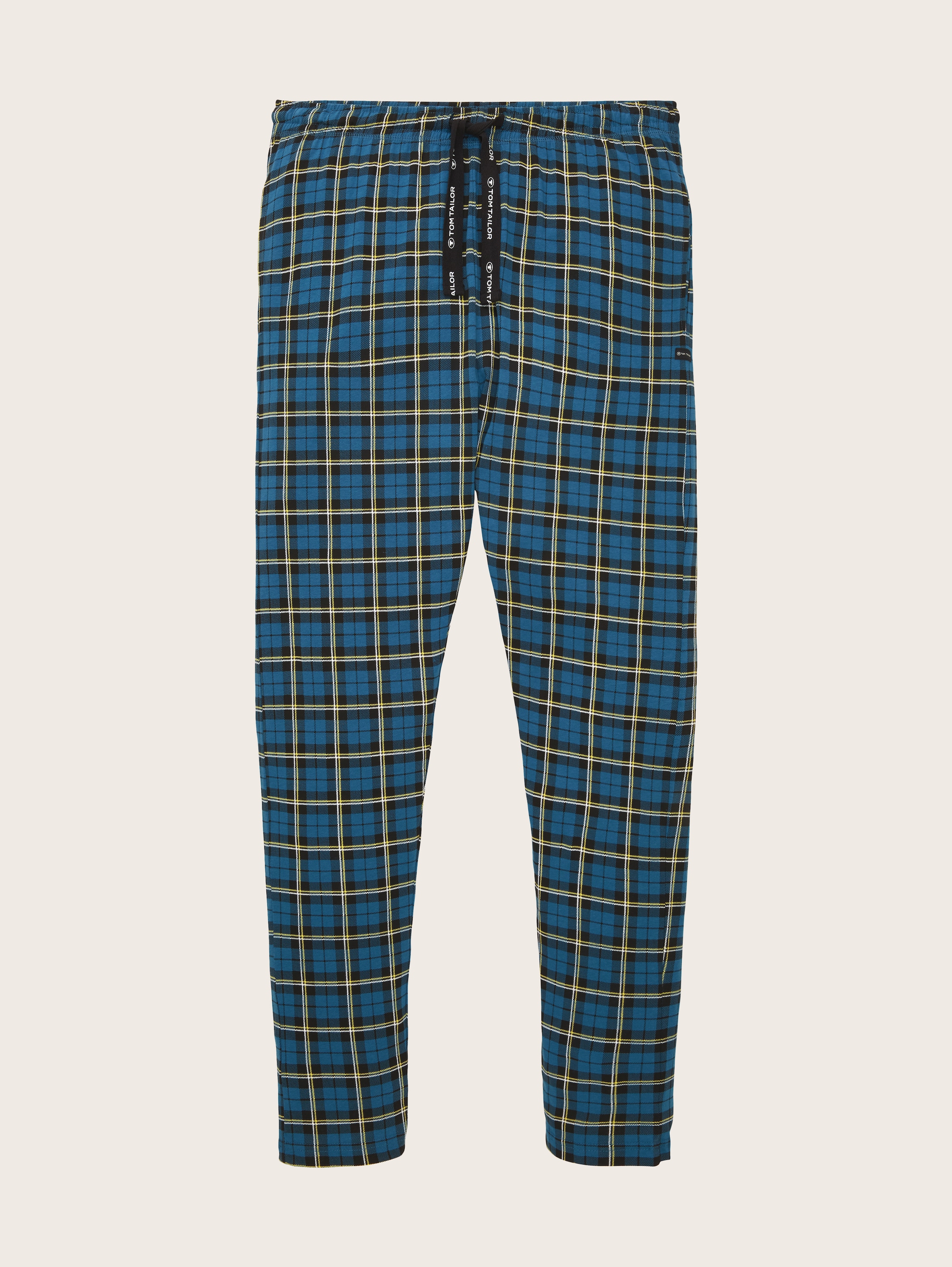 Checked pyjama trousers - blue-medium-check