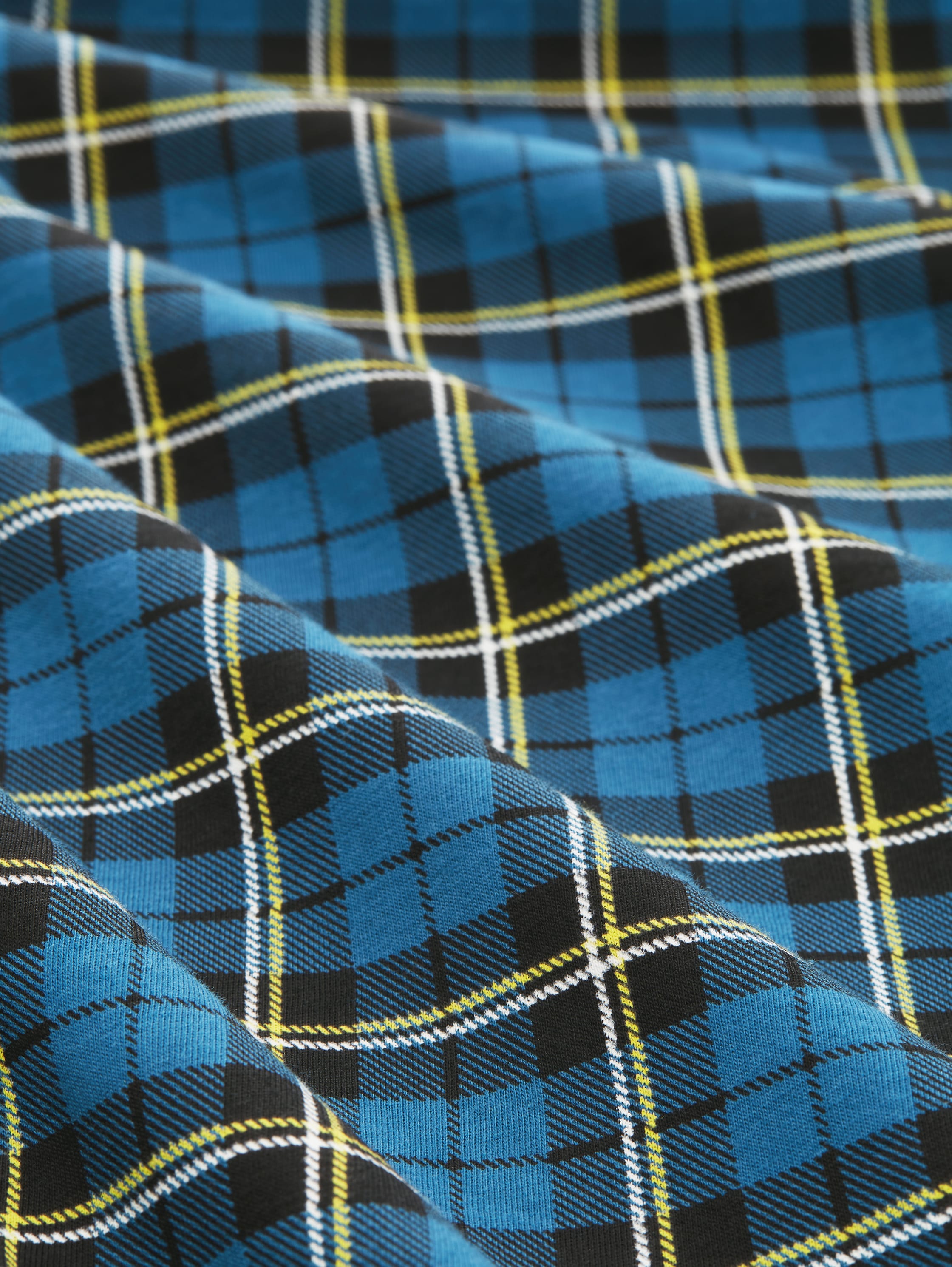 Checked pyjama trousers - blue-medium-check - Material view