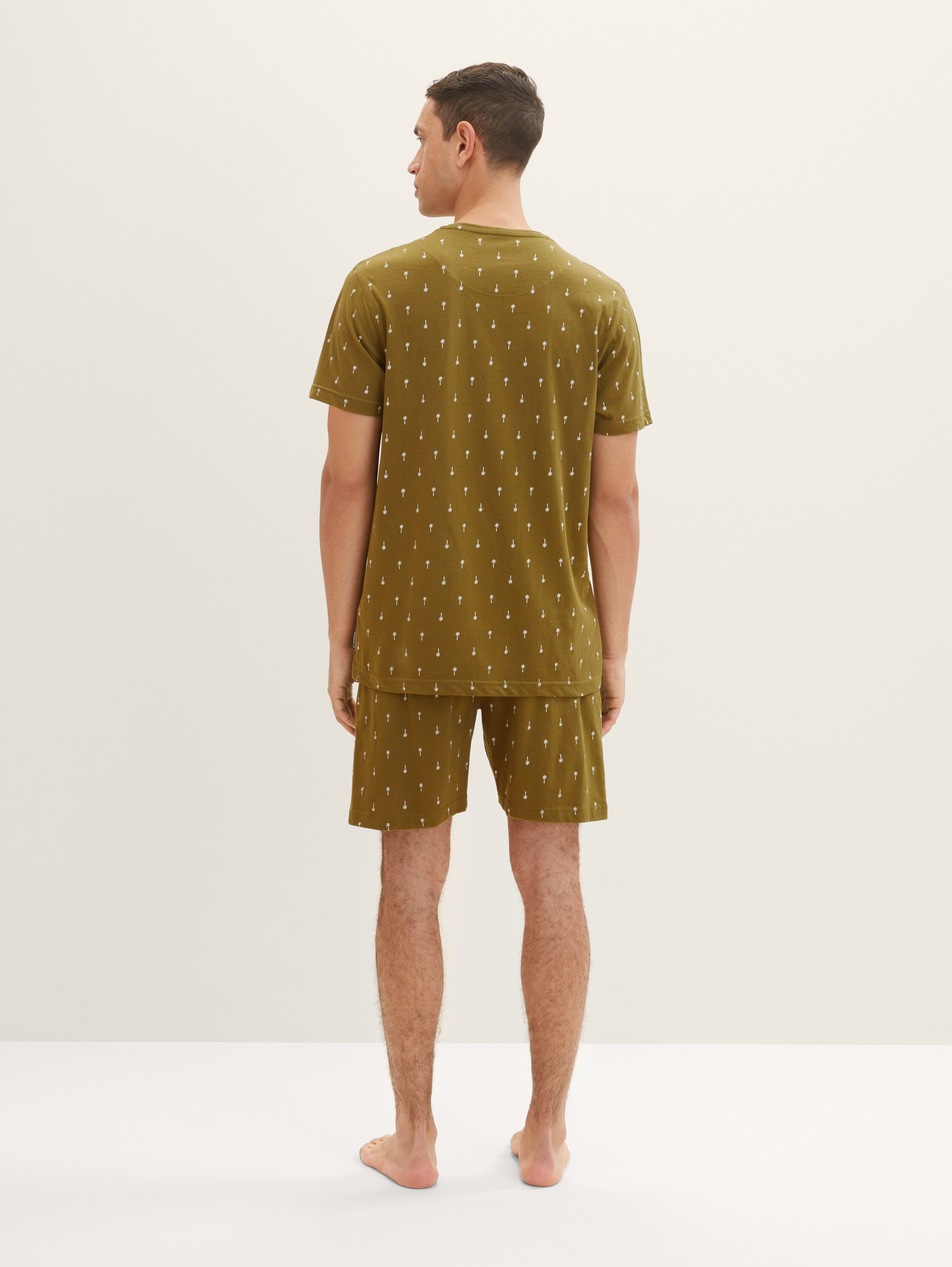 Kurz-Pyjama mit Palmenprint - 3
