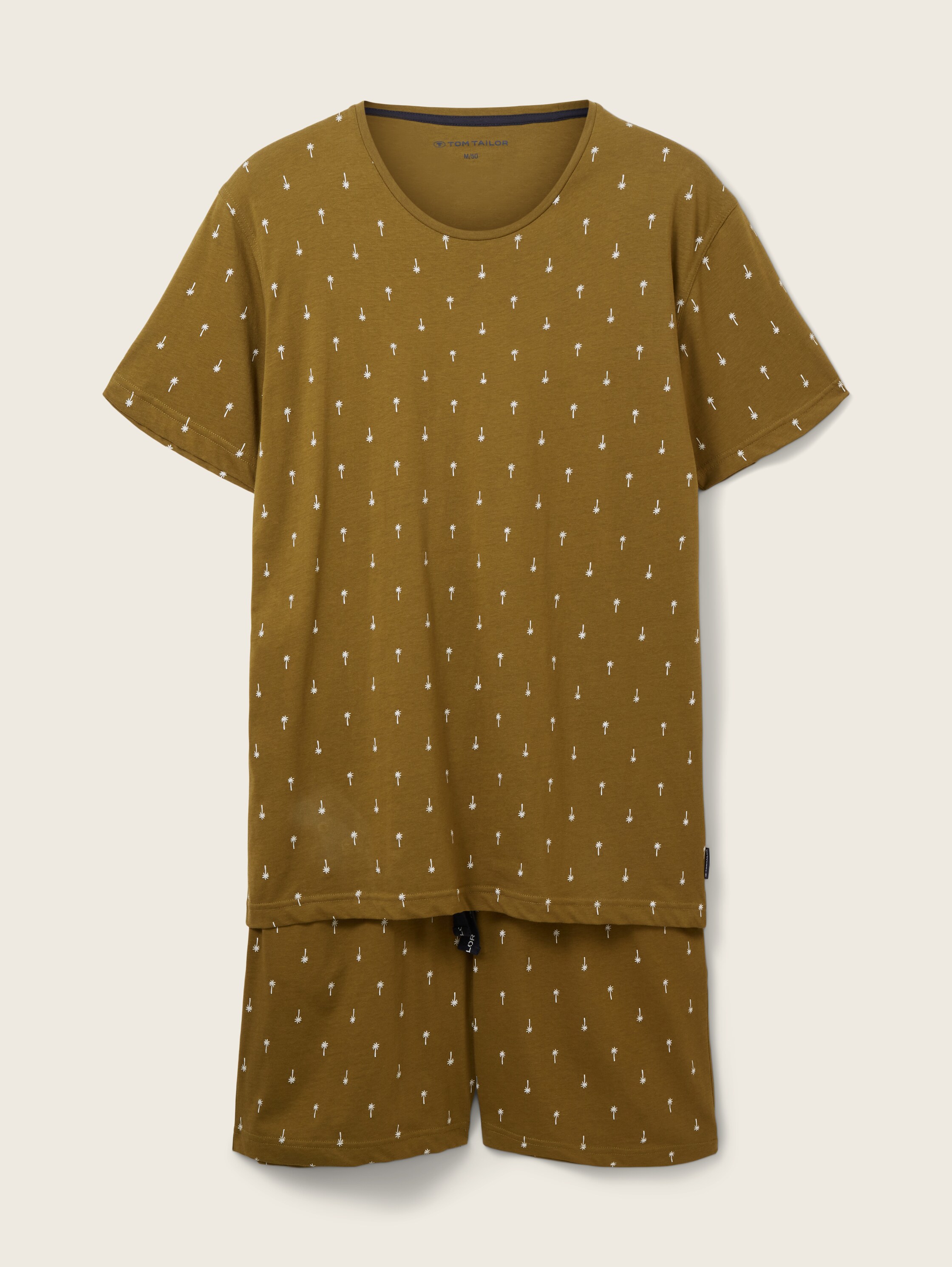Kurz-Pyjama mit Palmenprint - 4