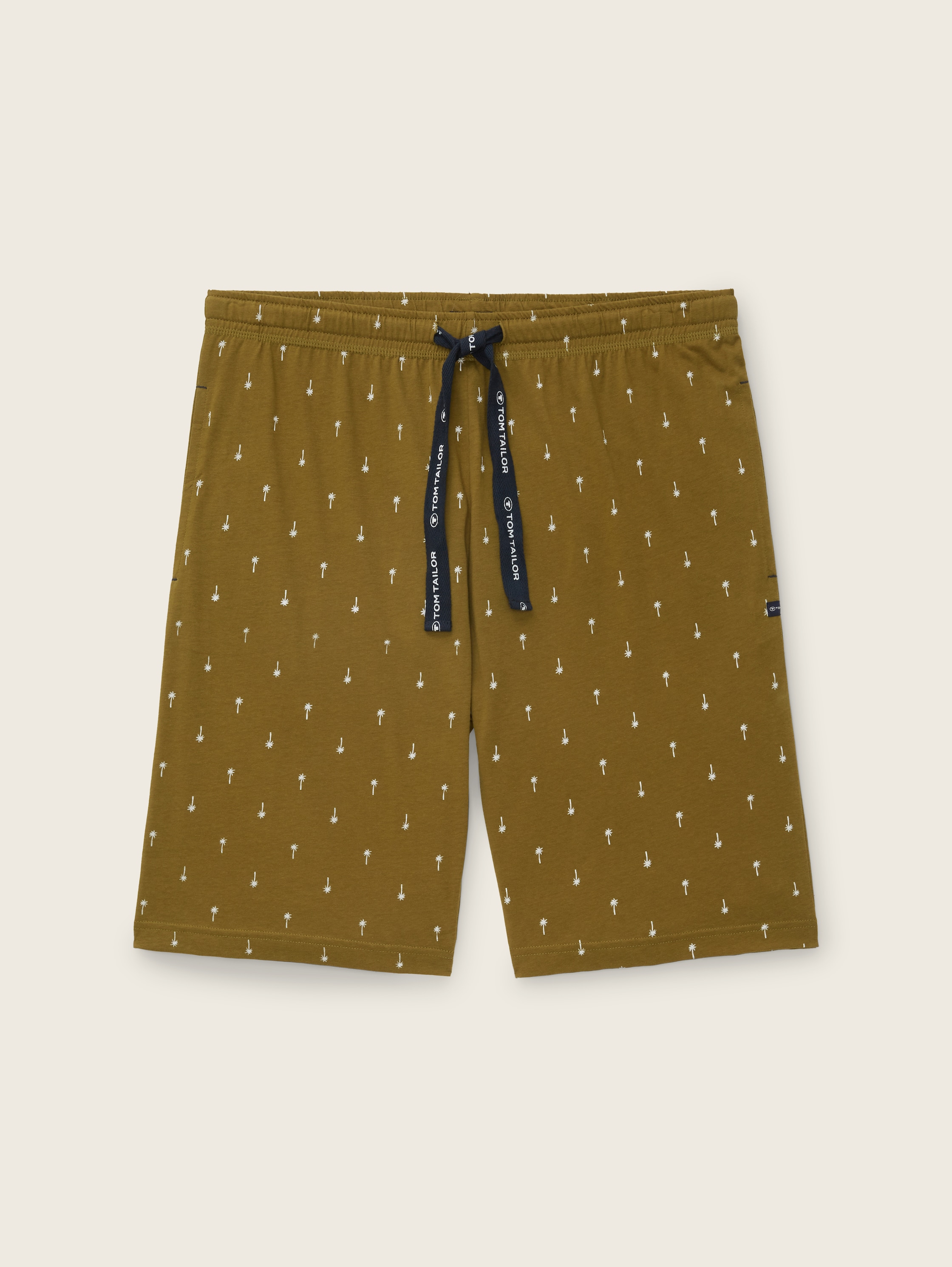 Bermudas with a drawstring - green-medium-allover - Front product view