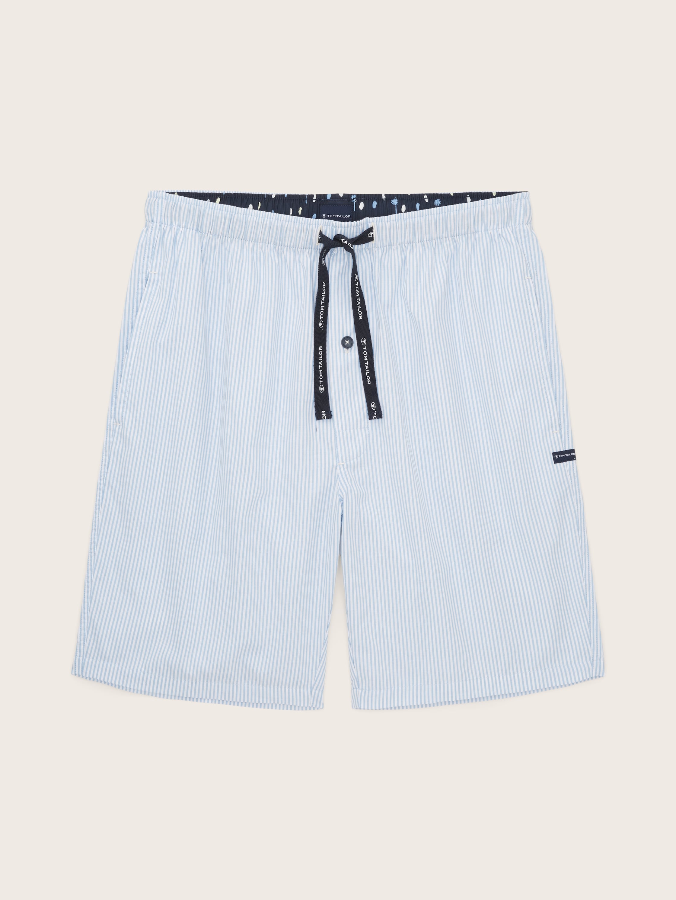 Striped Bermudas - blue-light-stripe - Front product view