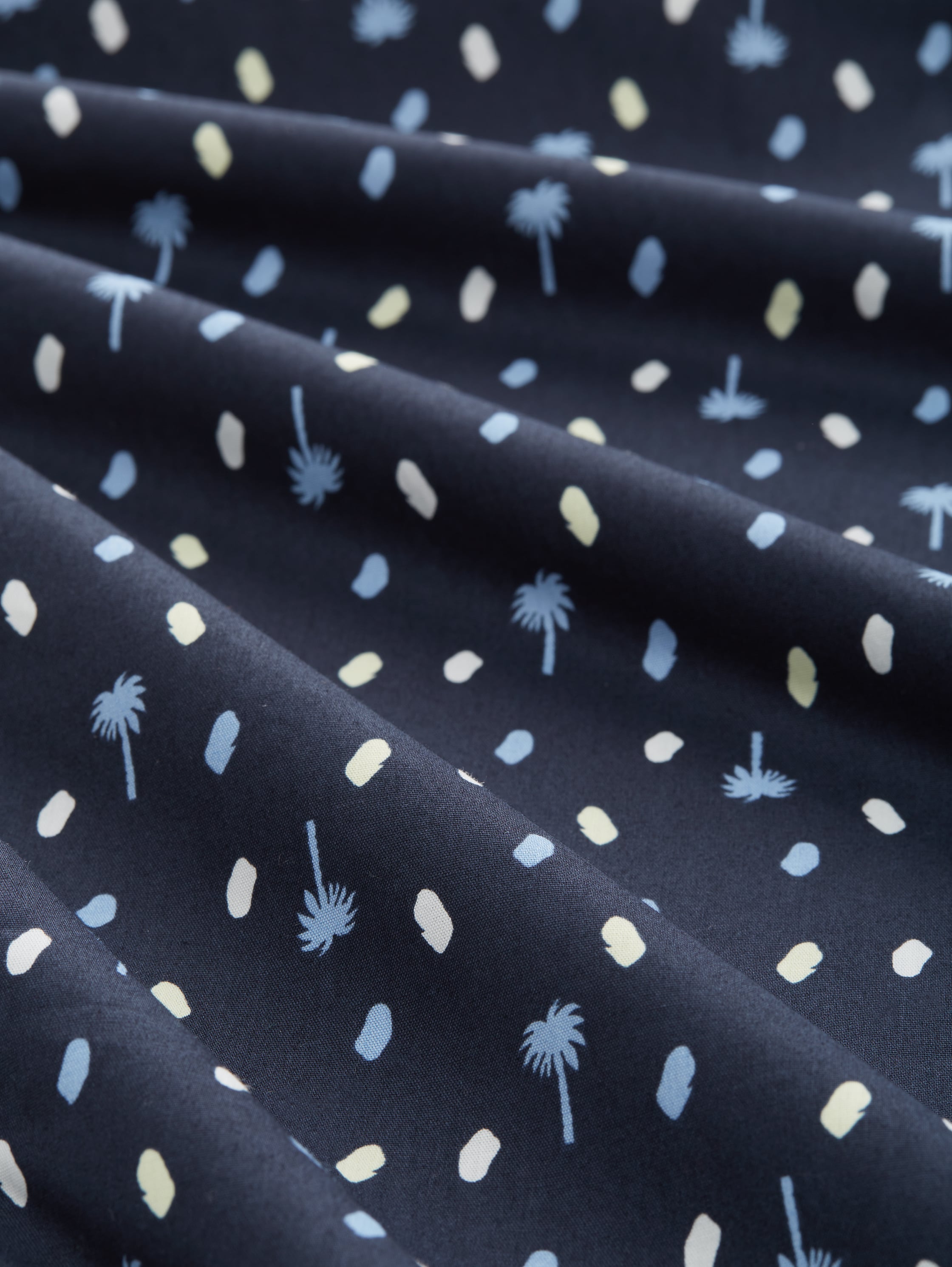 Pyjamabroek met palmprint - blue-dark-allover - Materiaalweergave