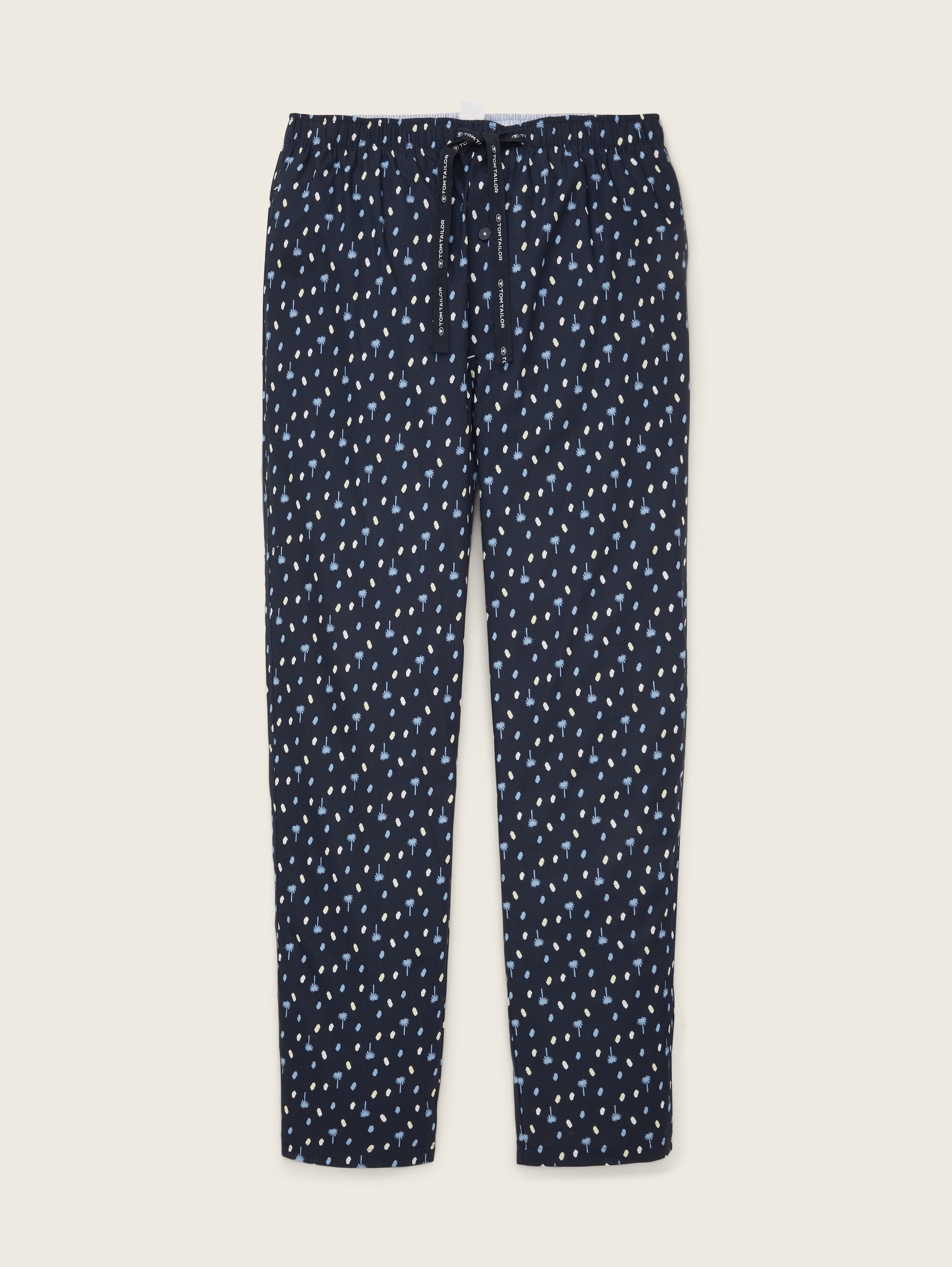 Pyjamabroek met palmprint - blue-dark-allover - Product vooraanzicht