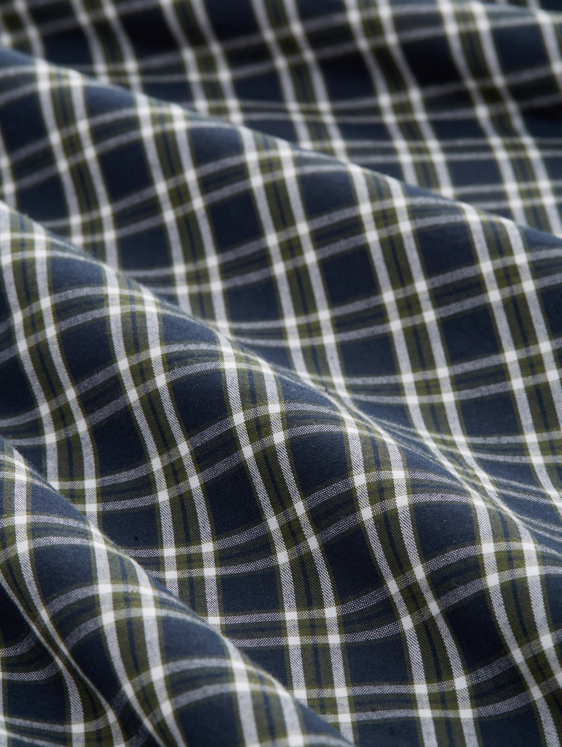 Pyjama-Shorts aus Baumwolle mit Karomuster - greendarkcheck - 