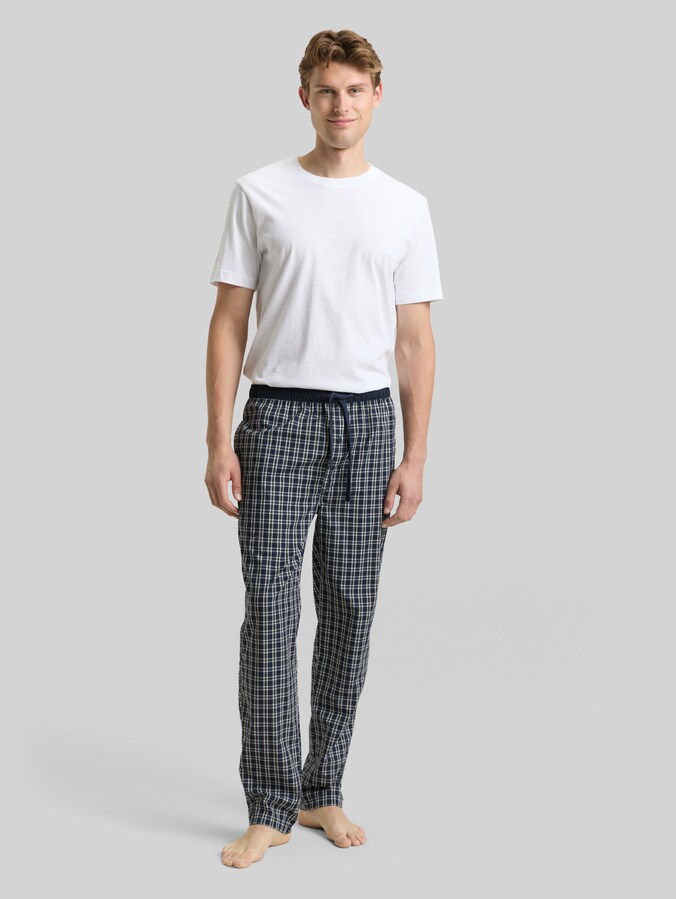 Pyjama-Hose aus Baumwolle mit Karomuster von Men, green-dark-check