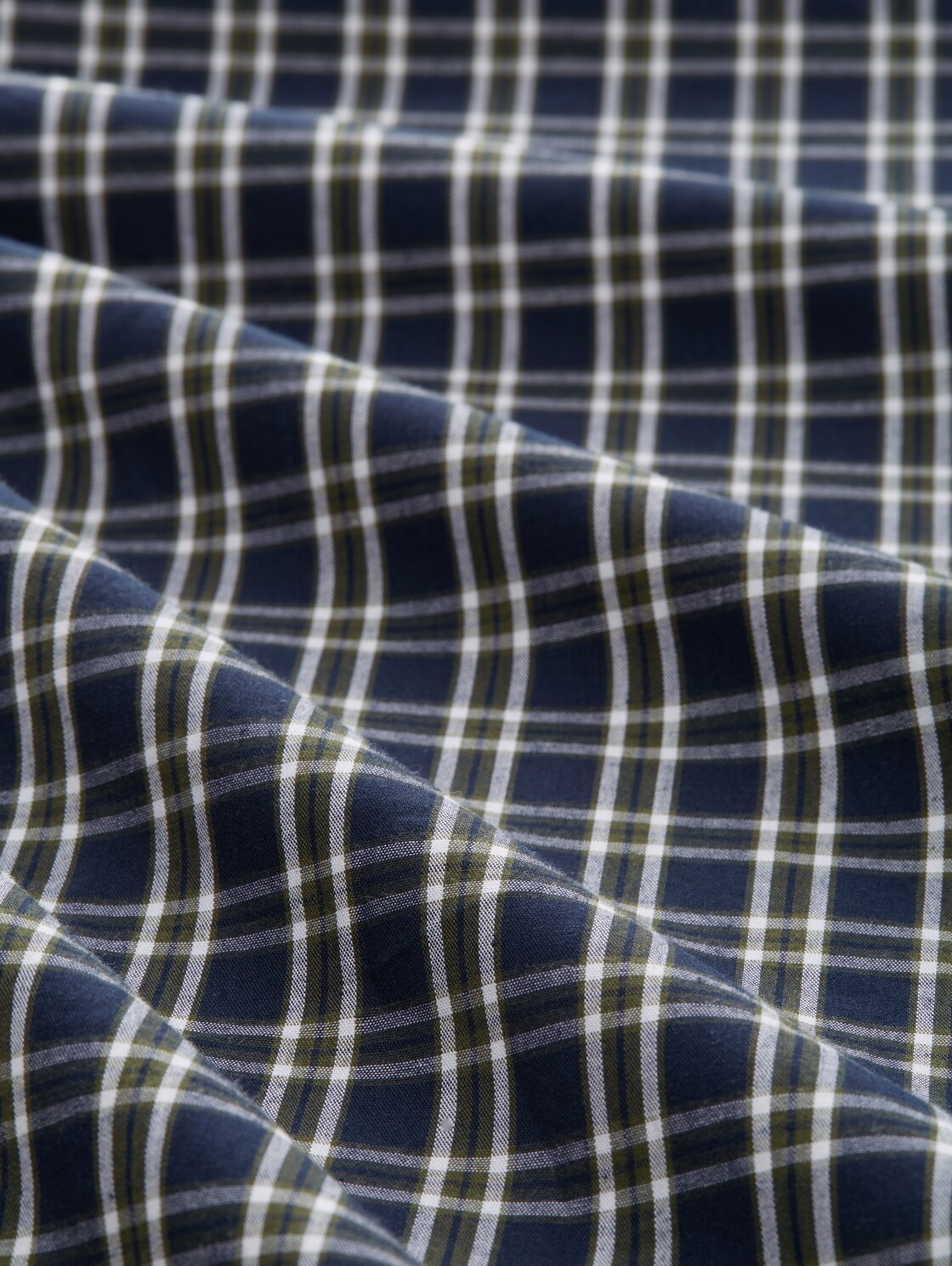 Pyjama-Hose aus Baumwolle mit Karomuster - green-dark-check - Material-Ansicht