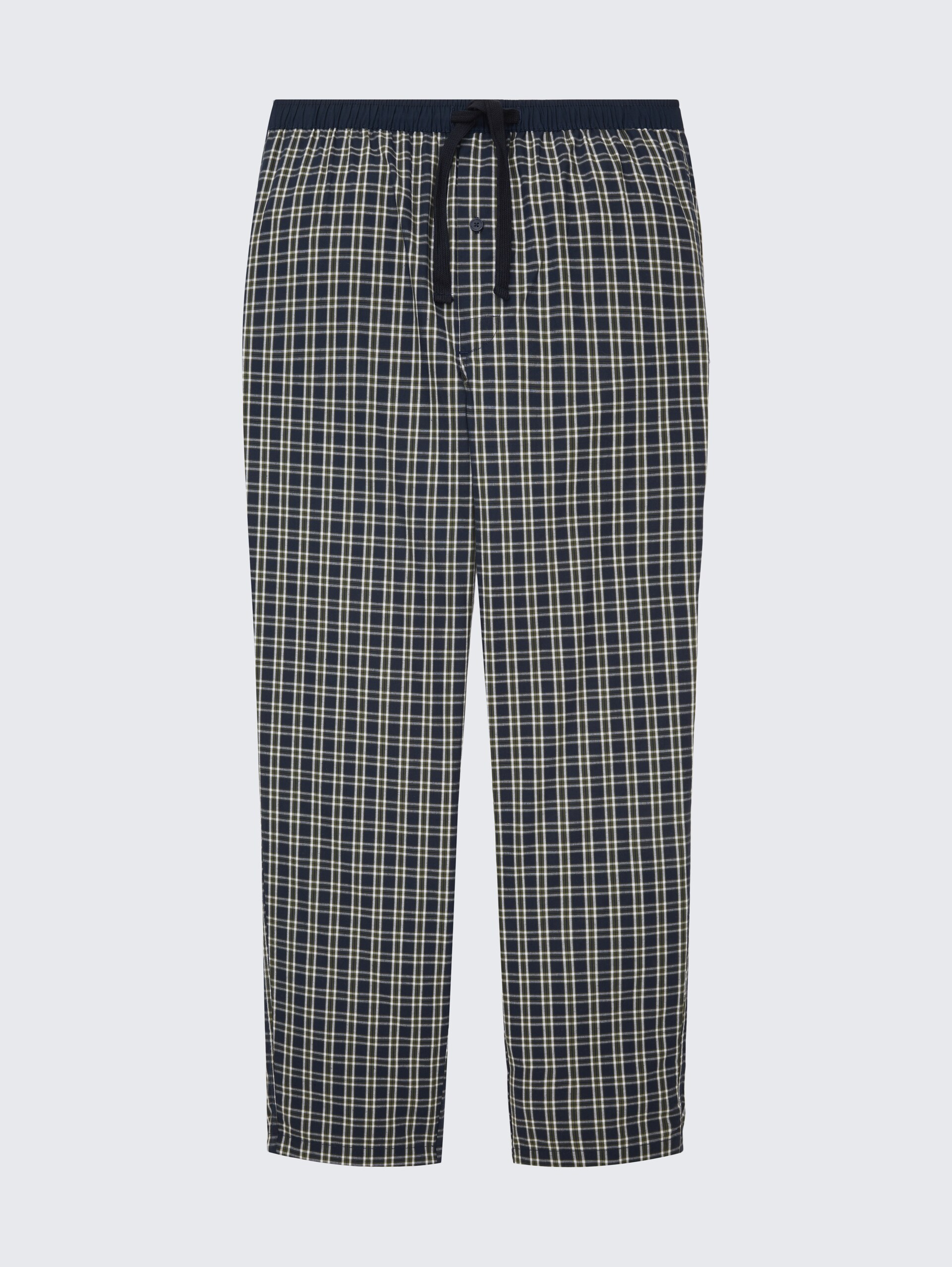 Pyjama-Hose aus Baumwolle mit Karomuster - green-dark-check - Vorder-Produkt-Ansicht