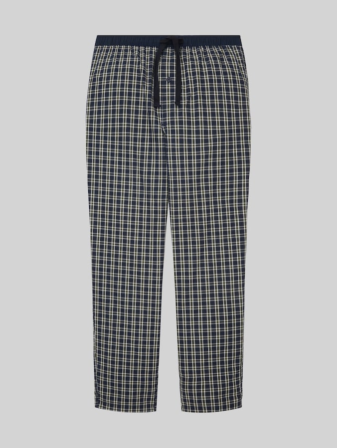 Pyjama-Hose aus Baumwolle mit Karomuster von Men, green-dark-check