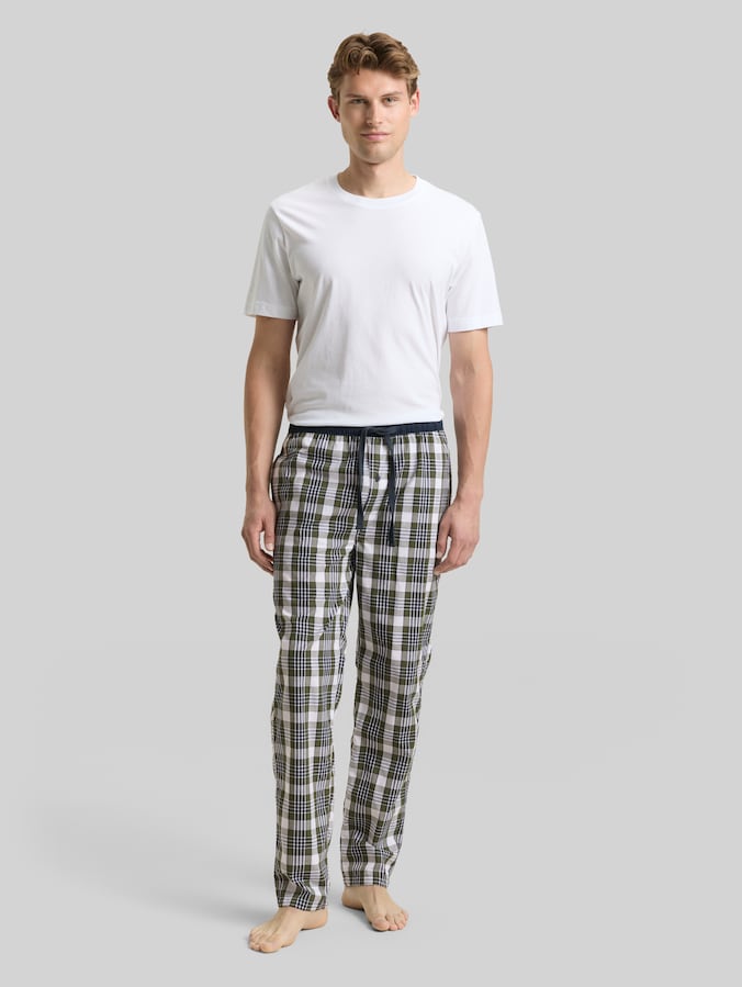 Pyjama-Hose aus Baumwolle mit Karomuster von Men, green-medium-check