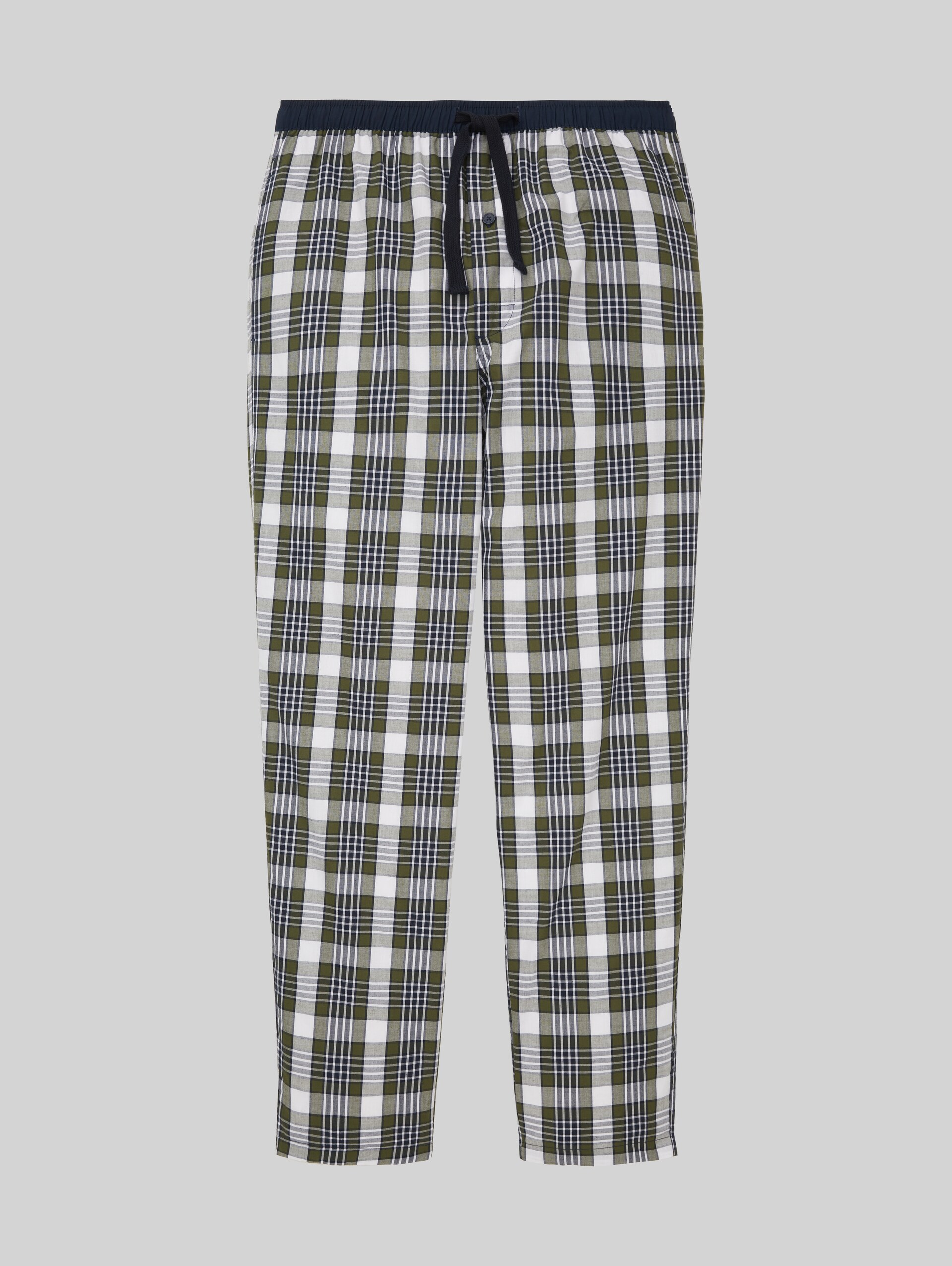 Pyjama-Hose aus Baumwolle mit Karomuster - green-medium-check - Vorder-Produkt-Ansicht
