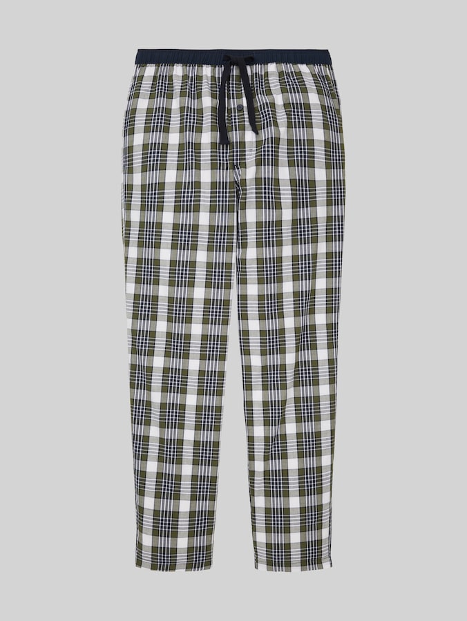 Pyjama-Hose aus Baumwolle mit Karomuster von Men, green-medium-check