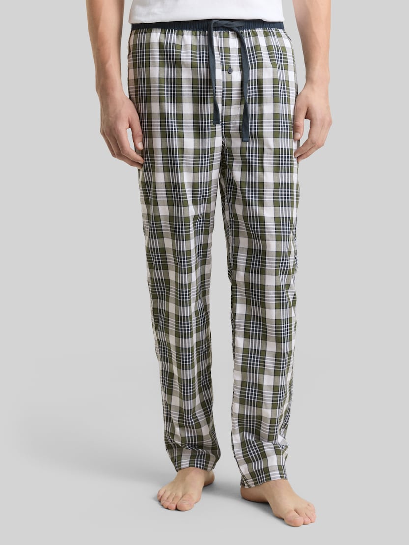 Pyjama-Hose aus Baumwolle mit Karomuster von Men, green-medium-check