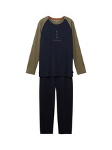 Ausgewählt, Pyjama mit Print von Tom Tailor, blau