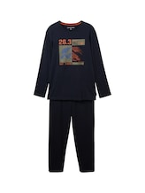 Geselecteerd, Pyjama met logoprint door Tom Tailor, blauw