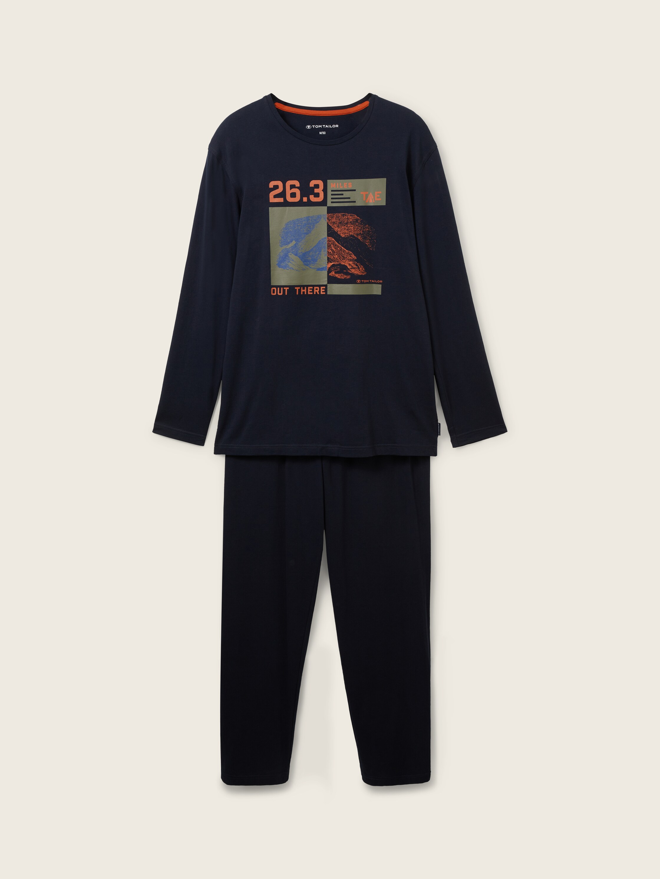 Pyjama met logoprint - blue-dark-solid - Product vooraanzicht