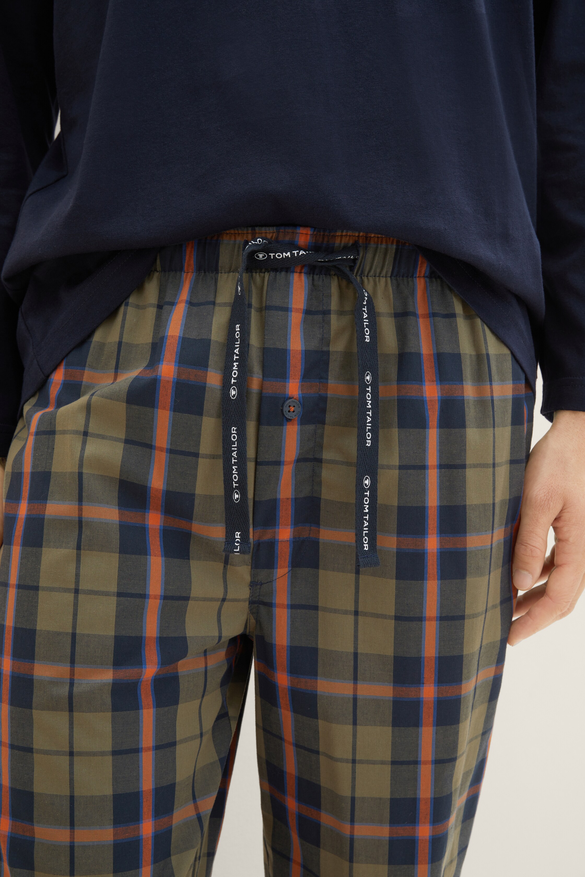 Pantalon de pyjama à carreaux - green-medium-check - Vue détaillée du modèle