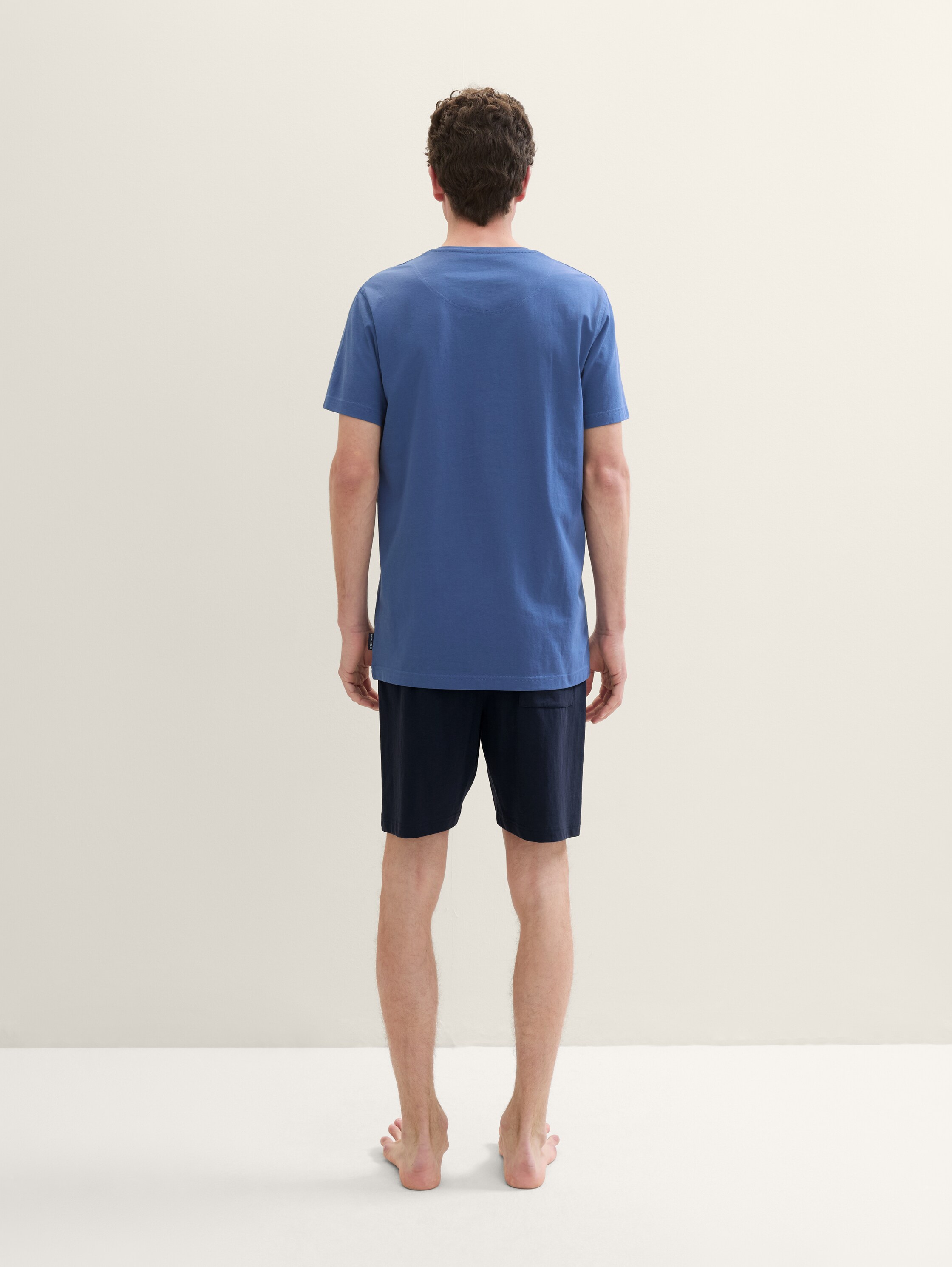 Pyjama-Set aus Baumwolle mit logo-Print - bluemediumsolid - 