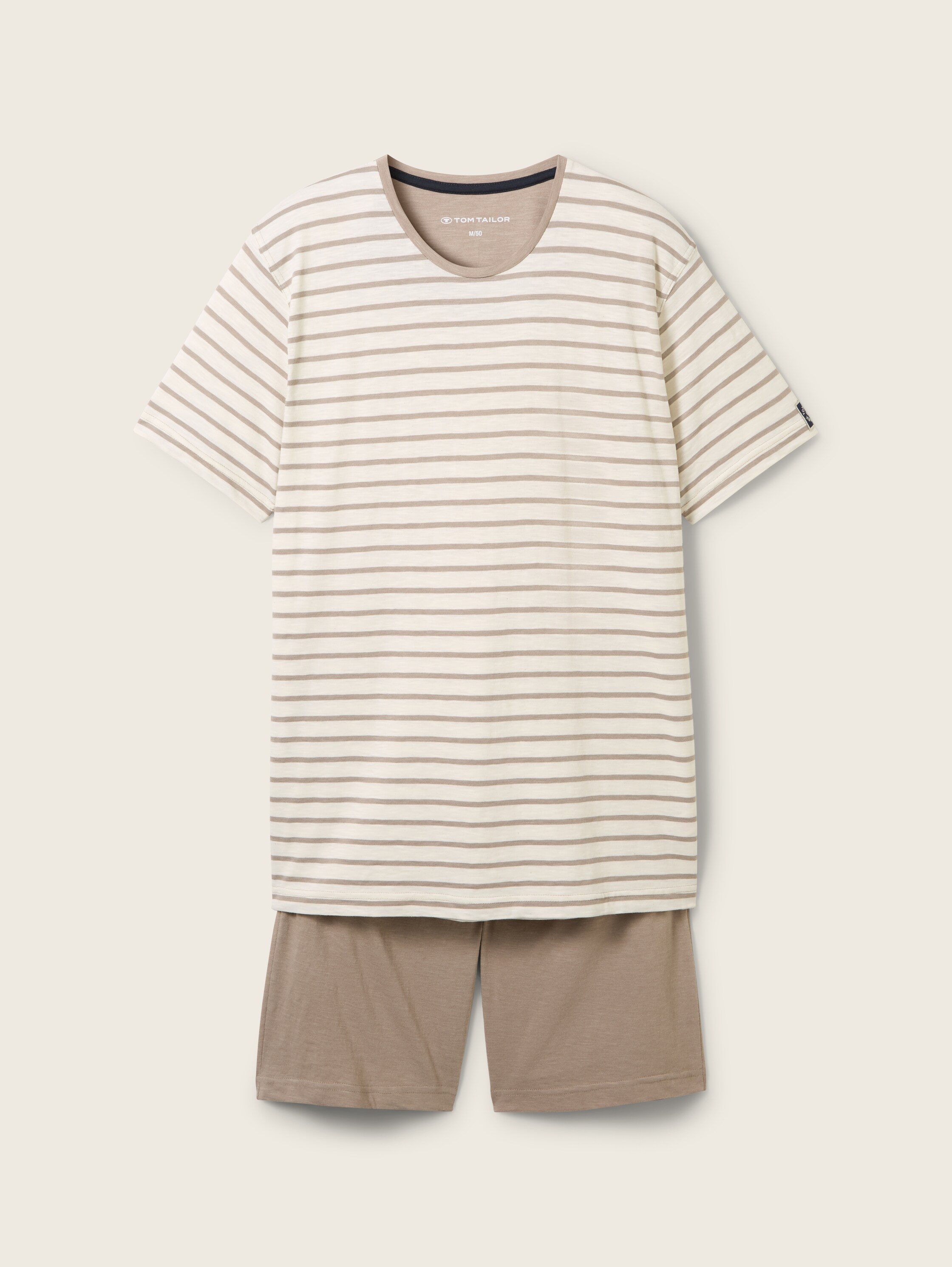 Pyjama-Set mit Streifenmuster - greydarkhorizontal_stripe - 