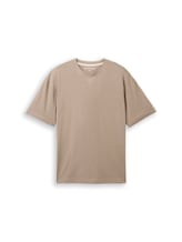 Selected, Cotton T-shirt in a melange look by Tom Tailor, beige