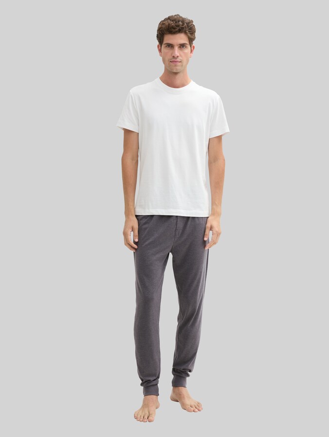 Pyjama-Hose in Melange-Optik von Men, grey-dark-melange