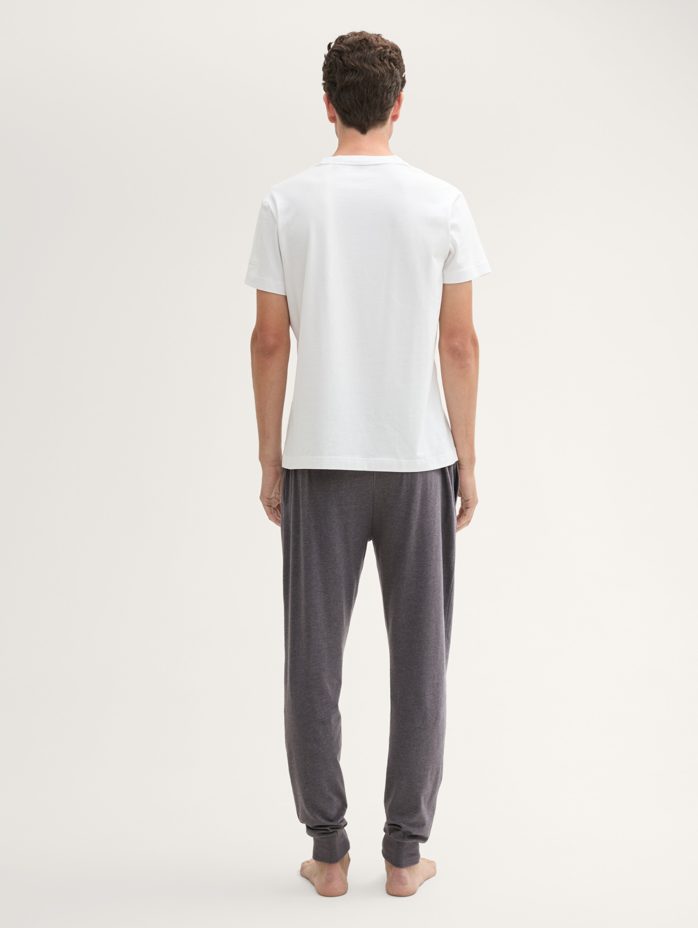 Pyjama-Hose in Melange-Optik - greydarkmelange - 