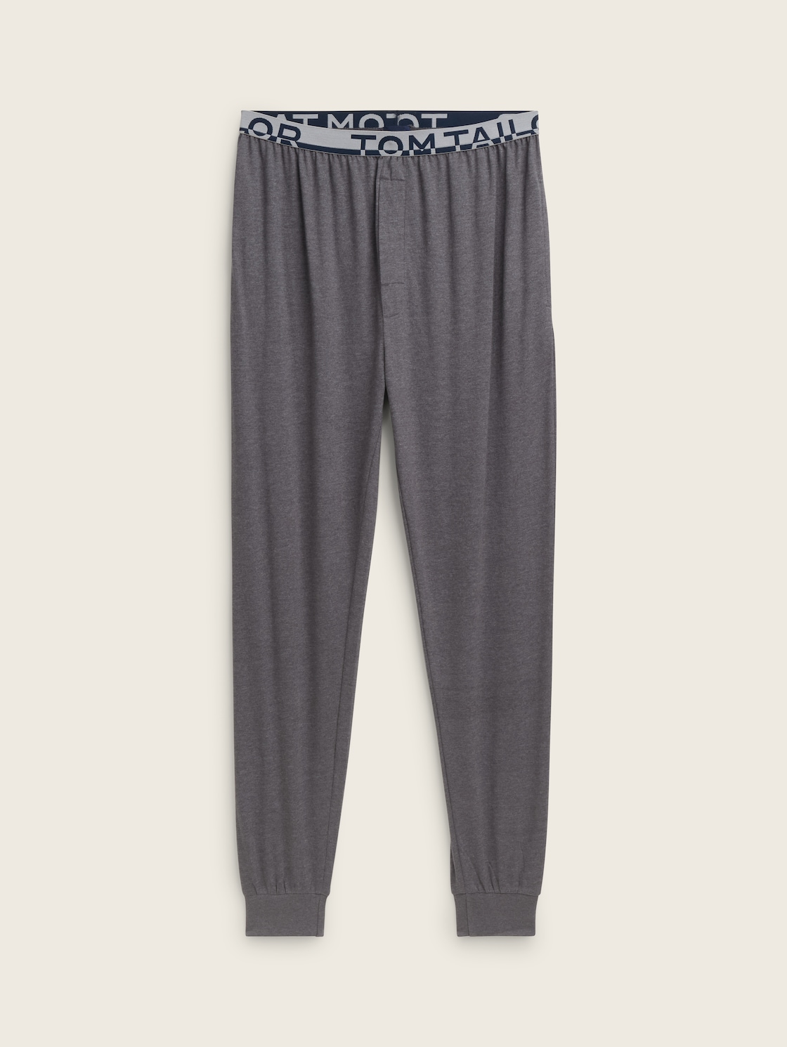 Pyjama-Hose in Melange-Optik - grey-dark-melange - Vorder-Produkt-Ansicht