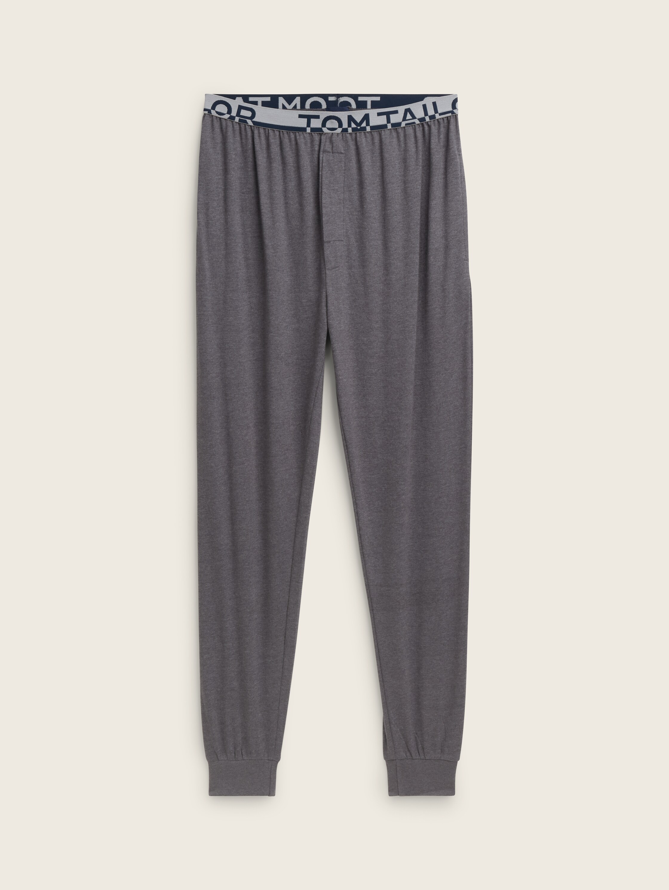 Pyjama-Hose in Melange-Optik - greydarkmelange - 