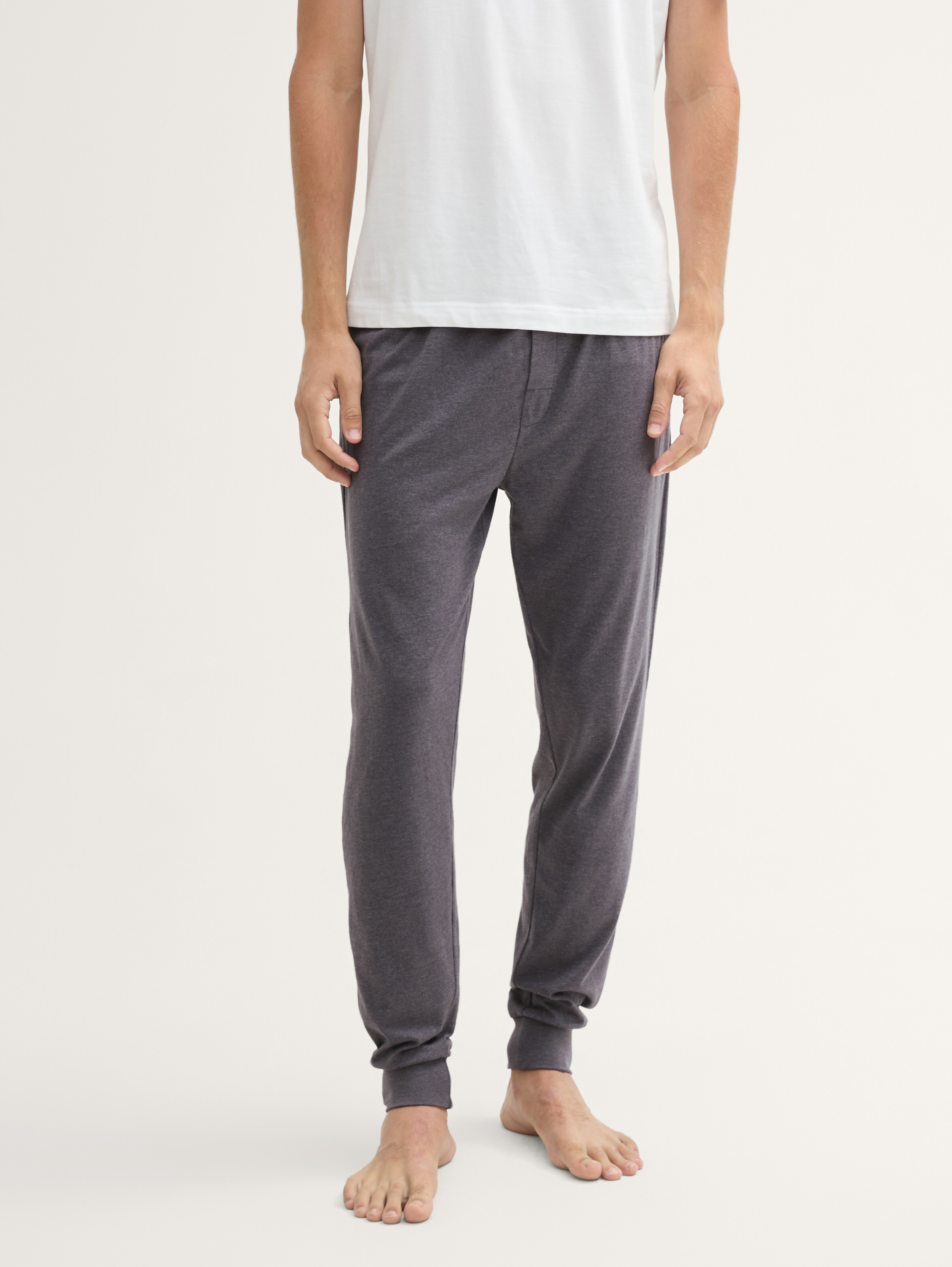 Pyjama-Hose in Melange-Optik von Men, grey-dark-melange