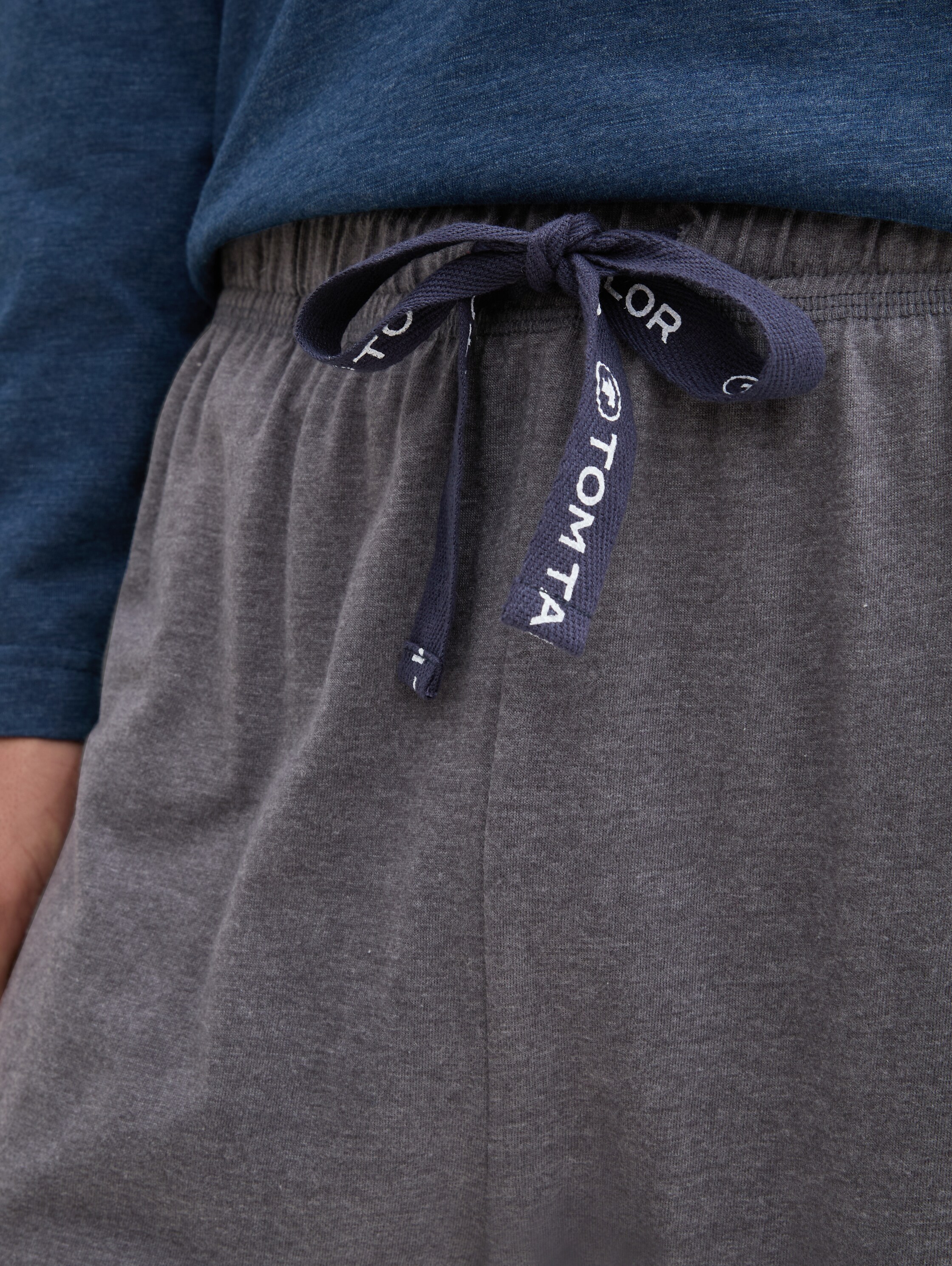 Pyjama-Hose mit Kordelzug - greydarkmelange - 