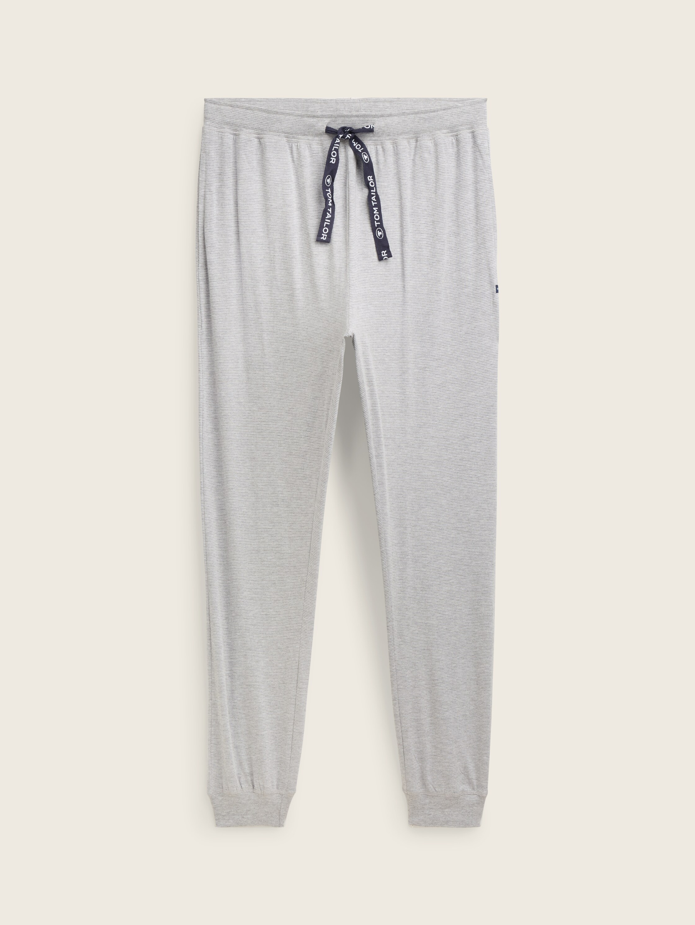 Pyjama-Hose in Melange-Optik - greylightmelange - 
