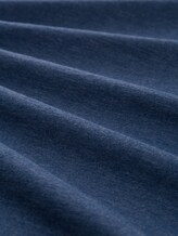 Pyjama Langarmshirt in Melange-Optik - blue-dark-solid - Material-Ansicht