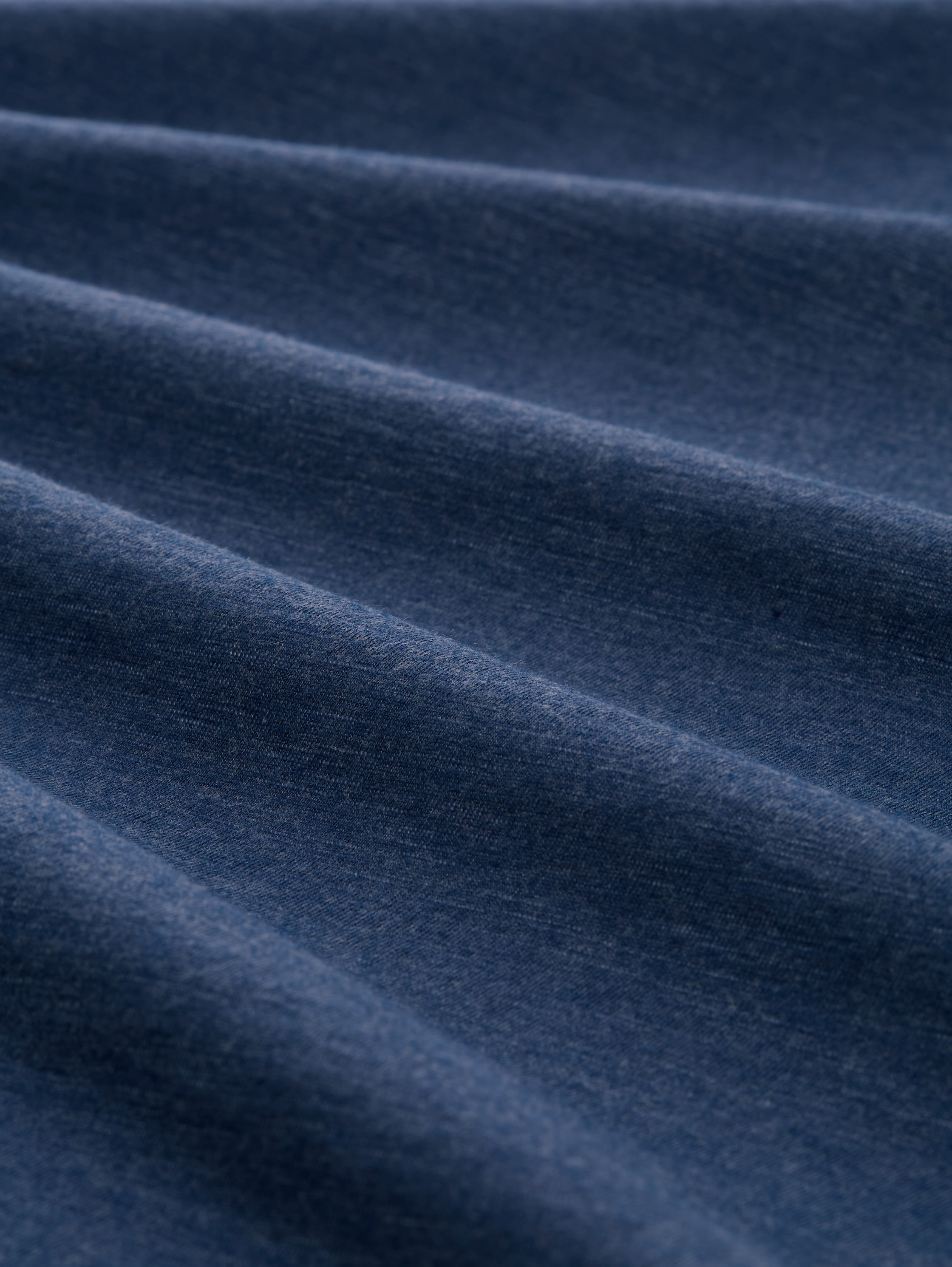 Long-sleeved shirt in a melange look - bluedarksolid - 