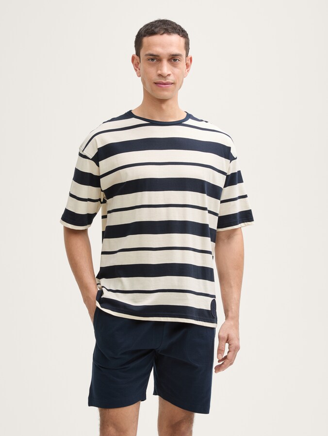 Katoenen pyjamaset door Men, lt.blue uni