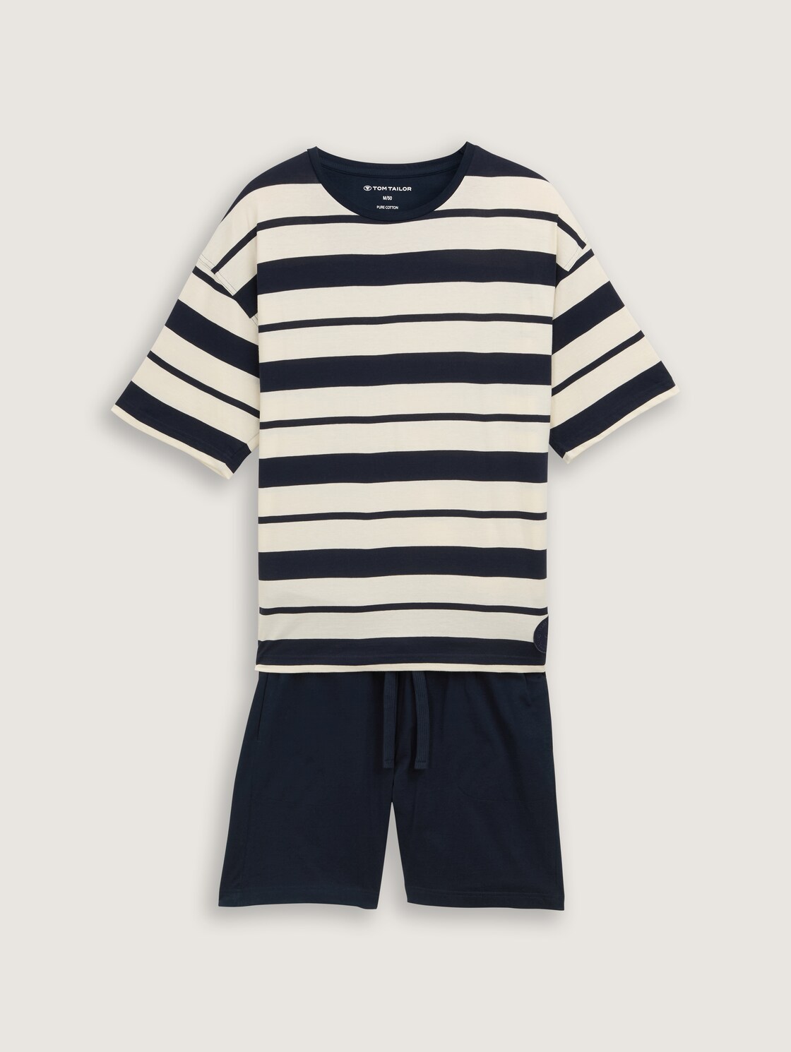 Pyjama-Set aus Baumwolle - lt.blue uni - Vorder-Produkt-Ansicht