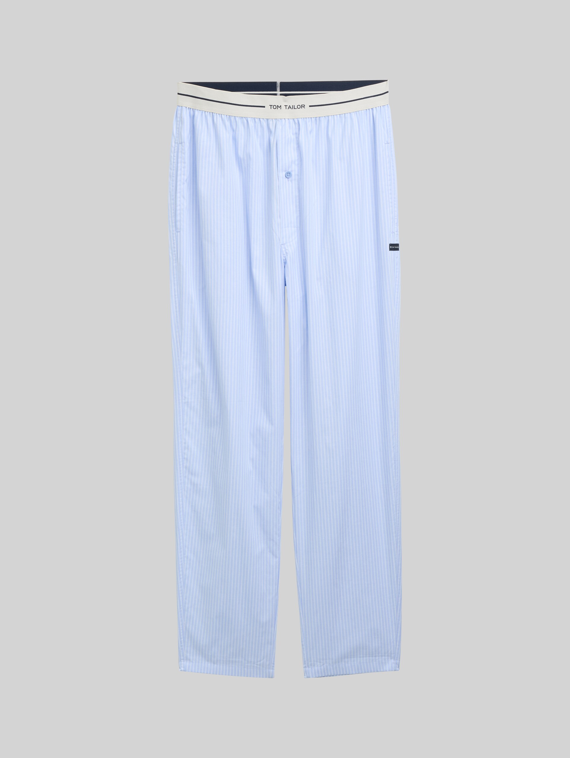 Pyjama-Hose aus Baumwolle - blue-light-stripe - Vorder-Produkt-Ansicht