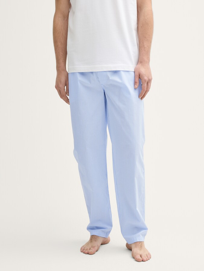 Pyjama broek van katoen door Men, blue-light-stripe