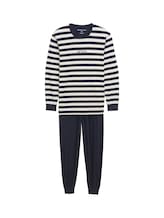 Ausgewählt, Pyjama-Set mit Streifenmuster von Tom Tailor, blau