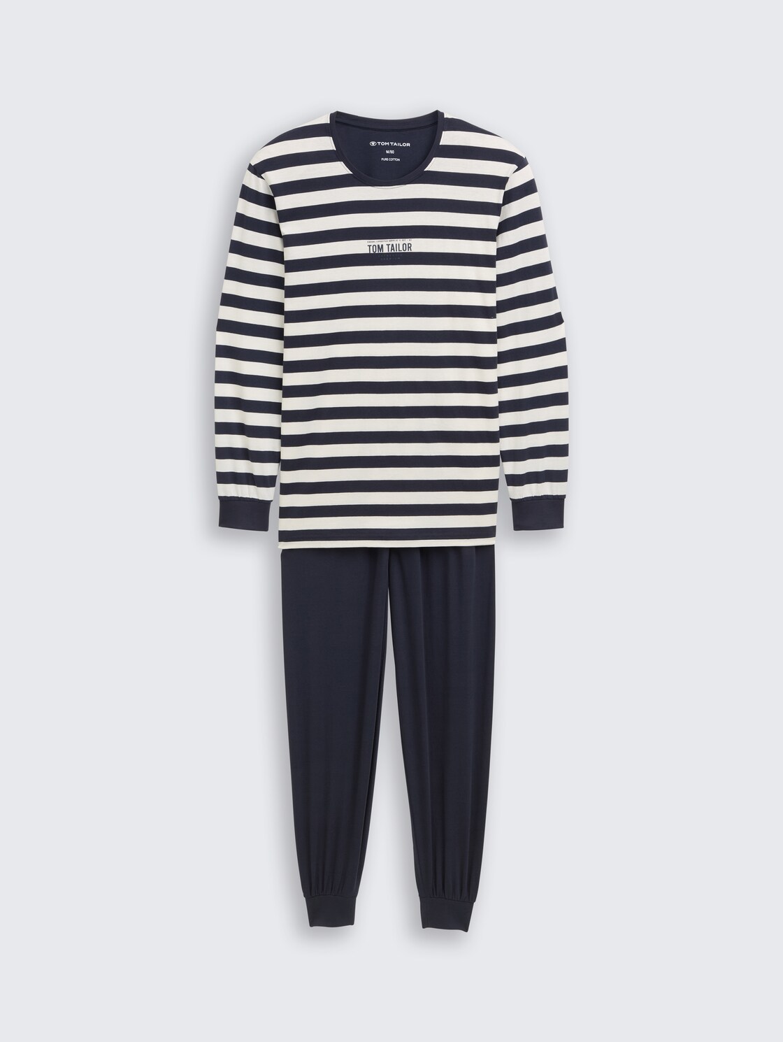 Pyjama-Set mit Streifenmuster - blue stripes - Vorder-Produkt-Ansicht