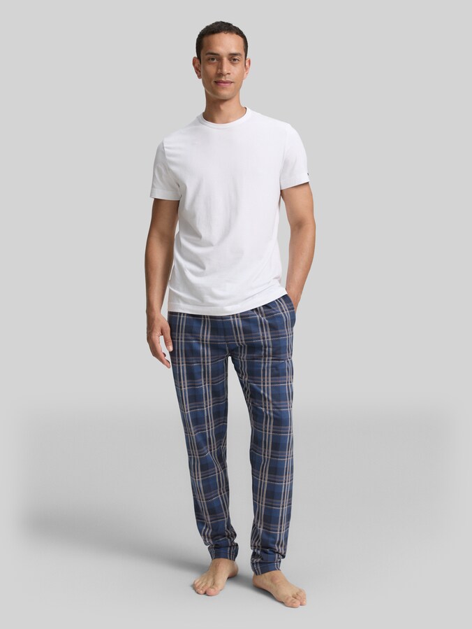 Pantalon de pyjama avec motif à carreaux par Men, blue-medium-check