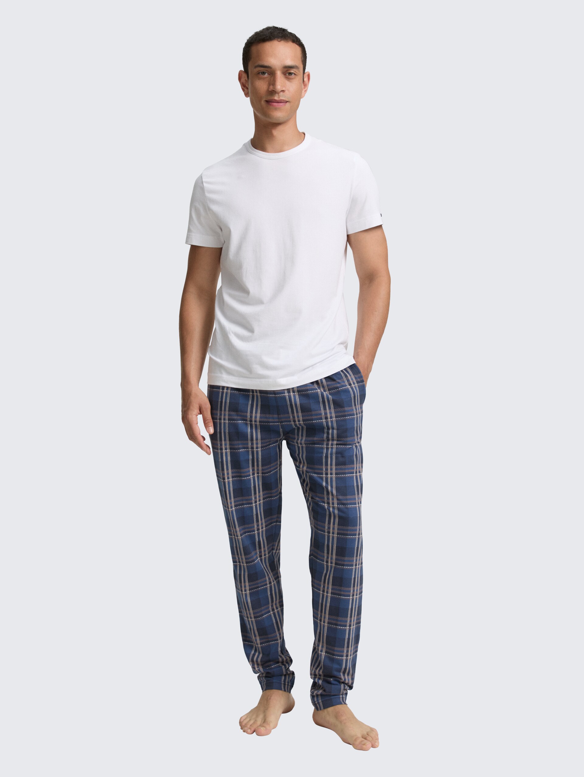 Pyjama-Hose mit Karomuster - blue-medium-check