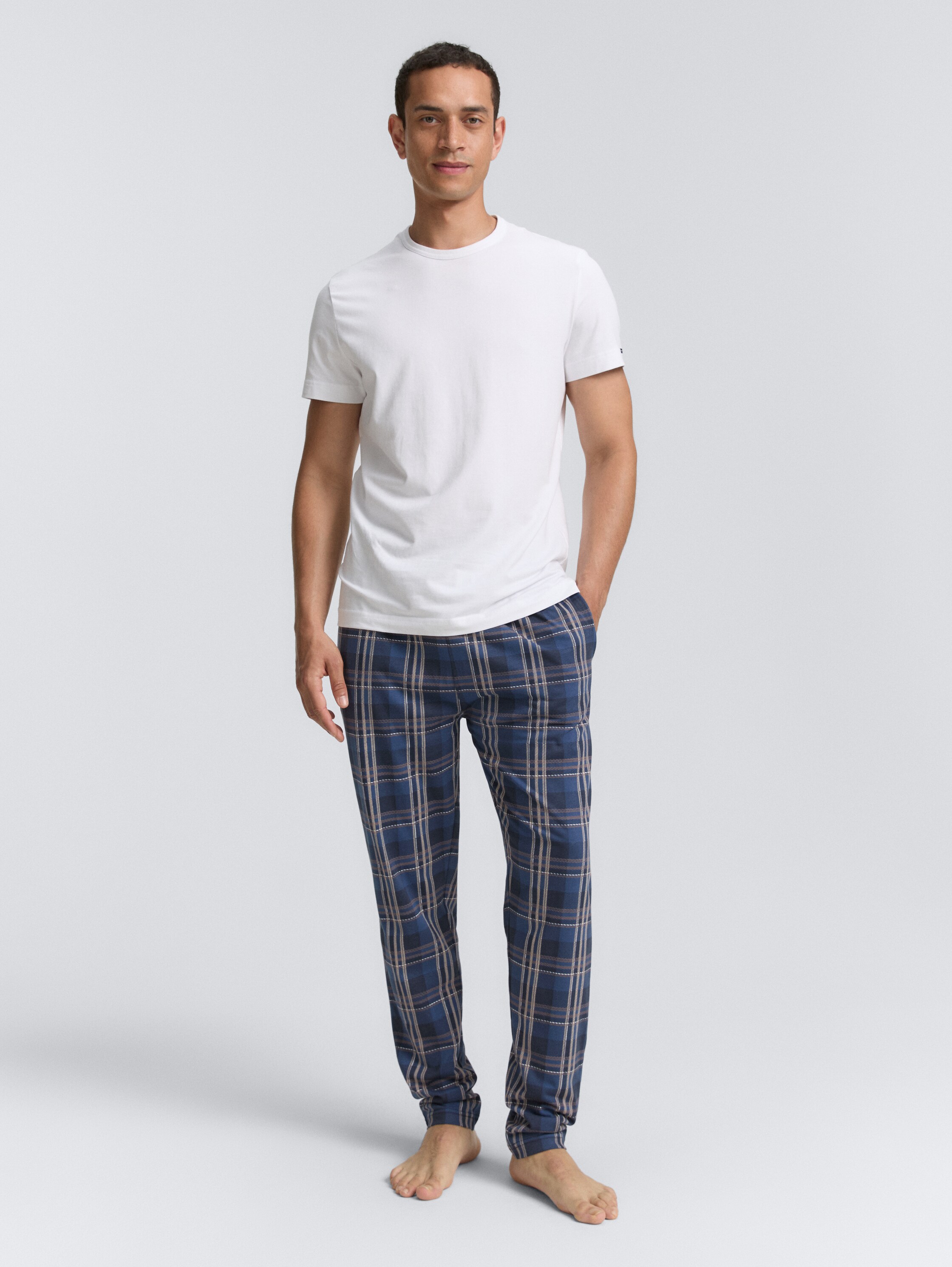 Pyjama-Hose mit Karomuster - blue-medium-check