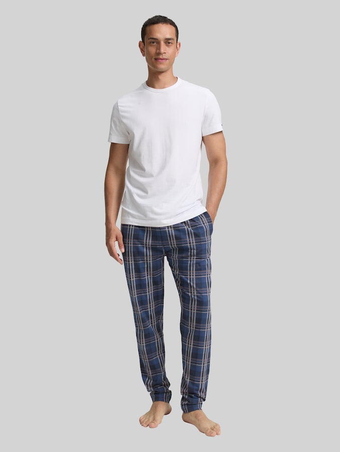 Pyjama-Hose mit Karomuster von Men, blue-medium-check