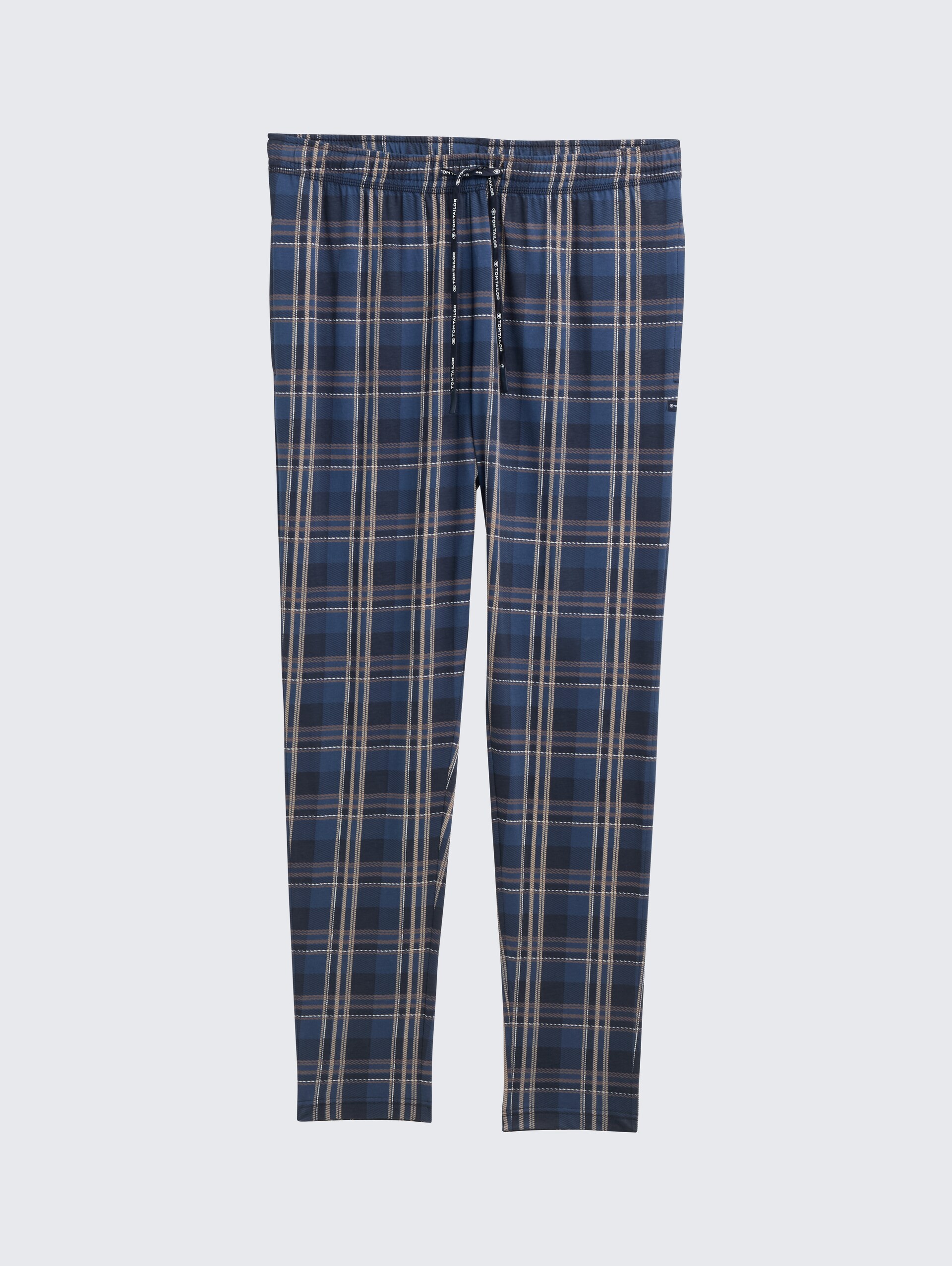 Pyjama-Hose mit Karomuster - blue-medium-check - Vorder-Produkt-Ansicht