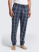 Pyjama-Hose mit Karomuster - blue-medium-check - Ausschnitt Model-Vorderansicht